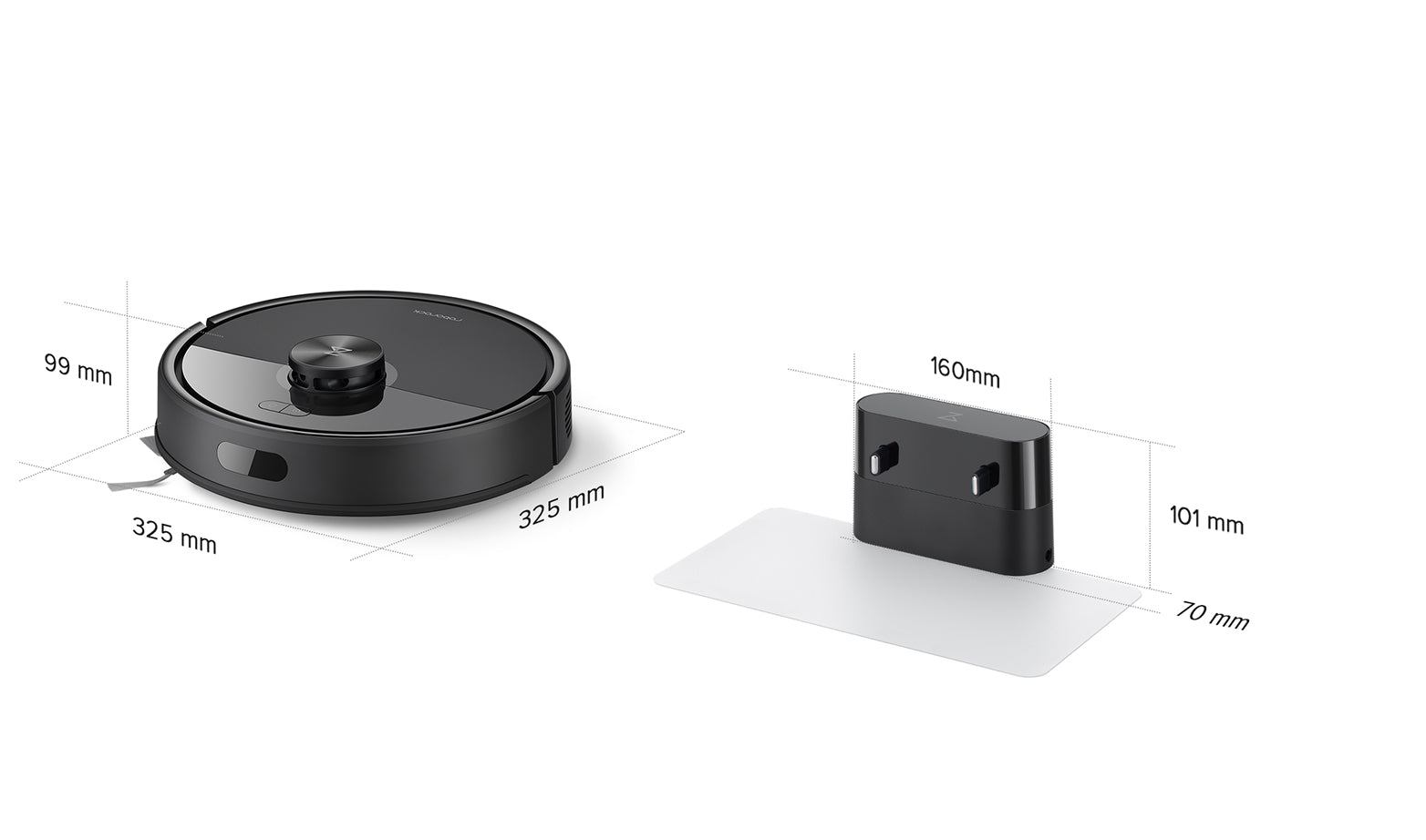 Roborock Q7 M5 / Roborock Q7 L5 Abmessungen