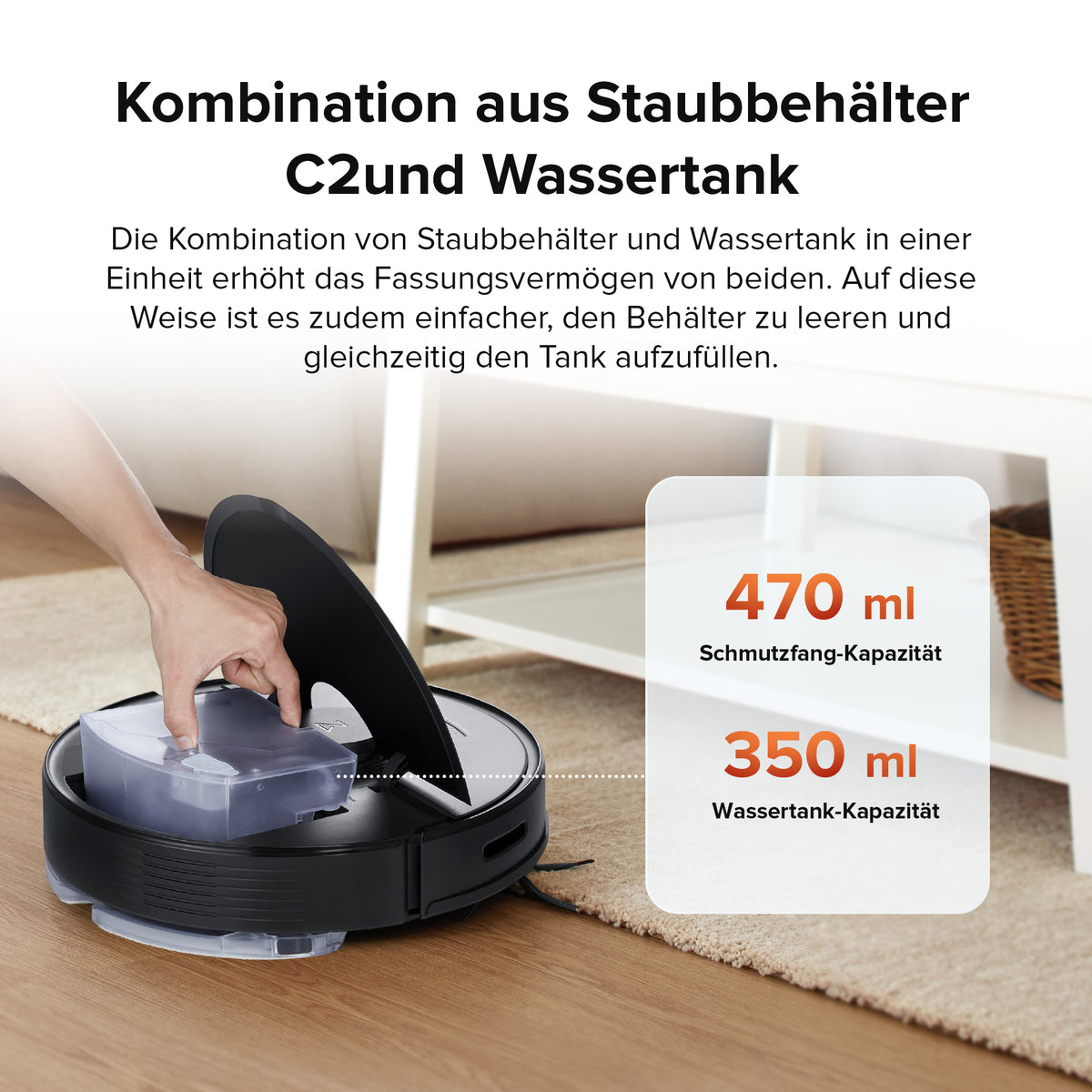 Roborock Q7 Max Saugroboter und Wischmopp mit 4200 Pa Saugleistung ...