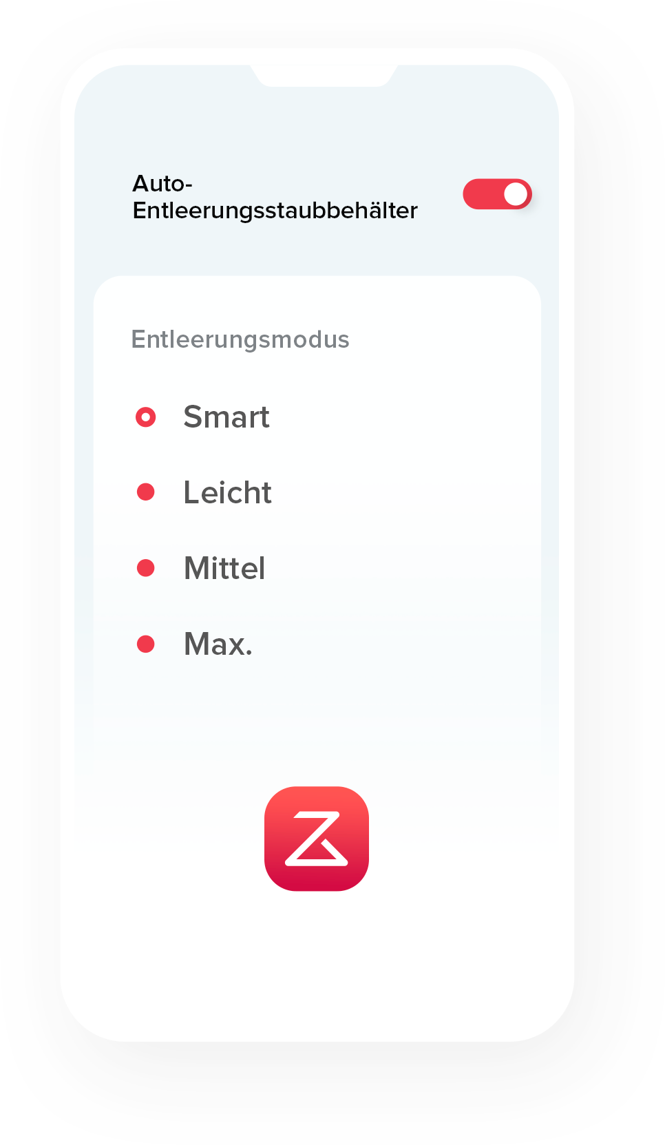 Nutze die intelligente Staubsammlungsfunktion in der Roborock-App