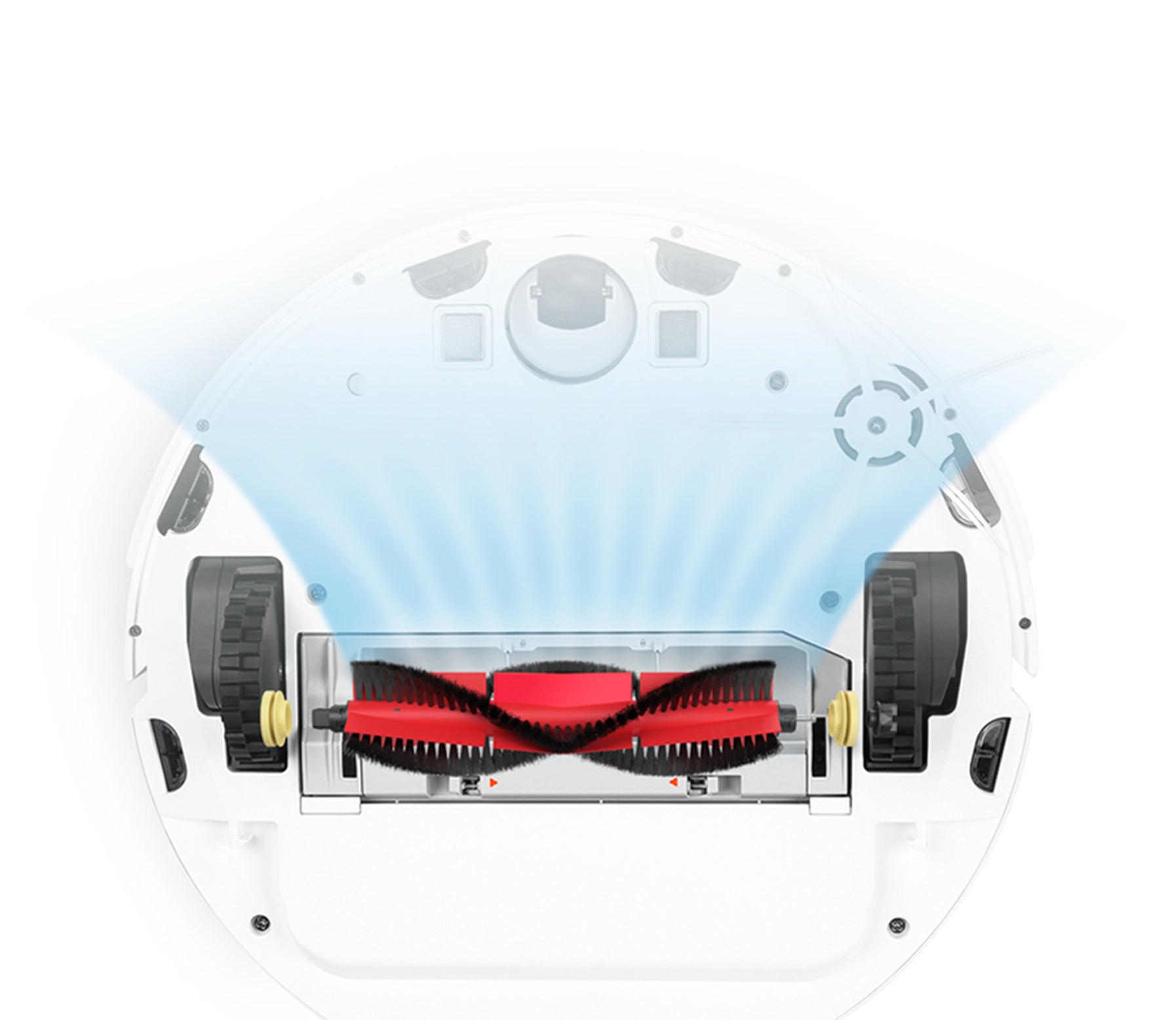 Die neue Reinigungsbürste des Roborock S6 ist sanft zu Böden, aber hart bei jedem Schmutz Die neue Reinigungsbürste des Roborock S6 ist sanft zu Böden, aber hart bei jedem Schmutz