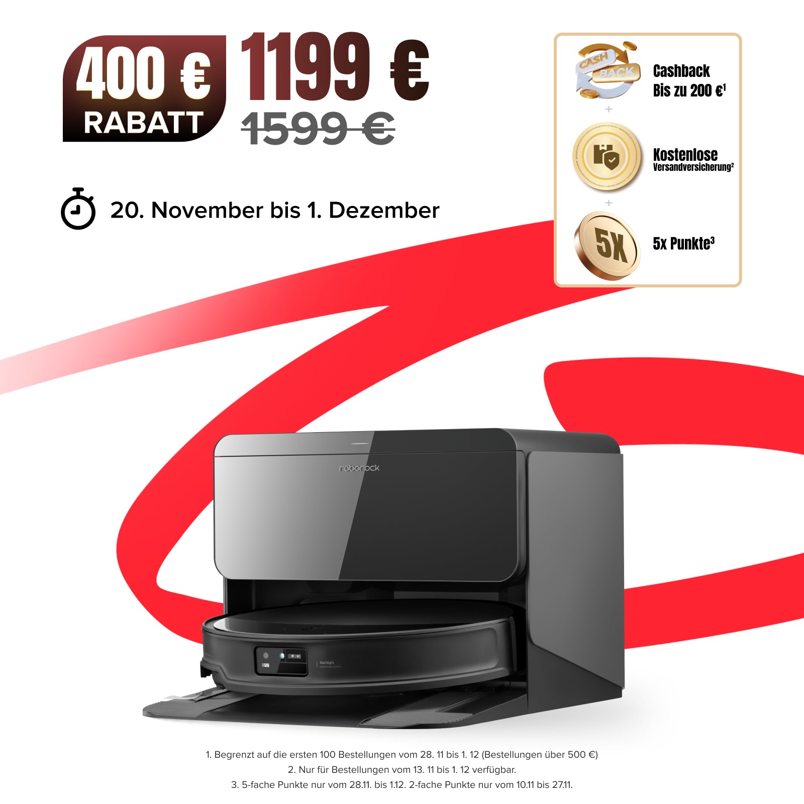 Roborock Saros 10R  mit Wasseranschluss