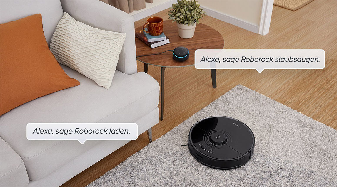 Sprachsteuerung des Roborock S7 über Amazon Alexa, Google Home und Siri-Kurzbefehlen