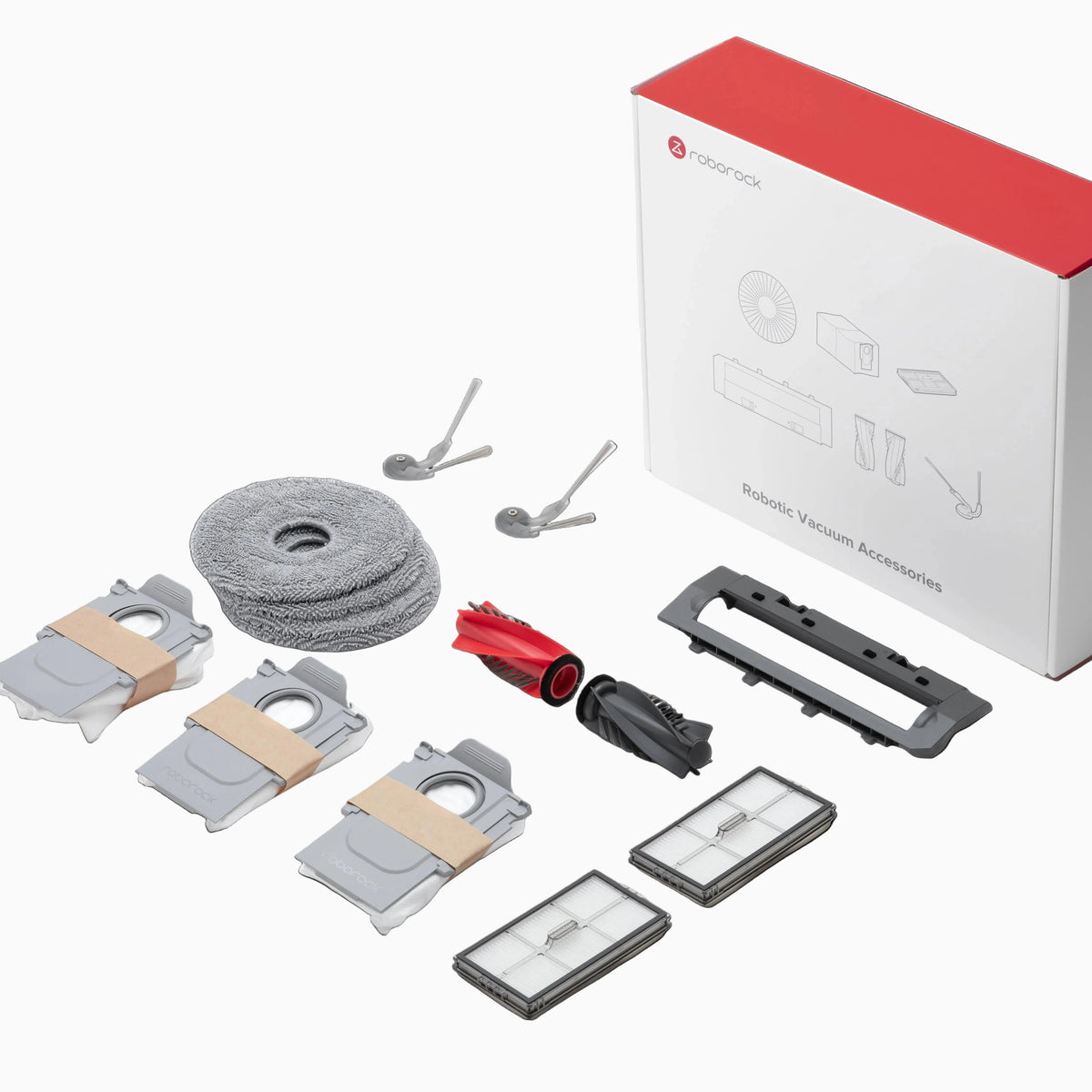 15-teiliges Zubehör-Set Für Roborock Saros 10R & Qrevo CurvX – Mit Bürsten, Filtern, Staubbeuteln & Wischpads
