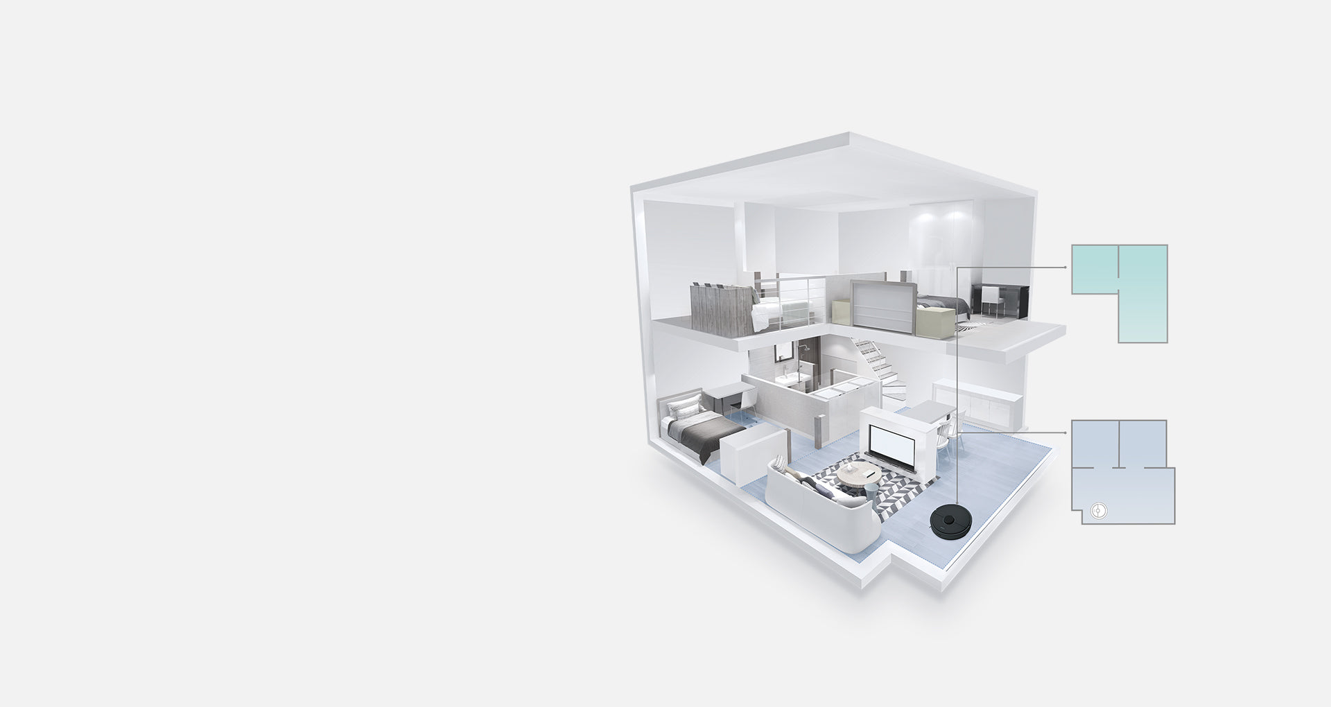 Die mehrstufige Kartierung des Roborock S5 Max unterscheidet die Etagen ihres Hauses automatisch